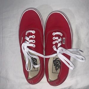Red Vans Women’s size 5